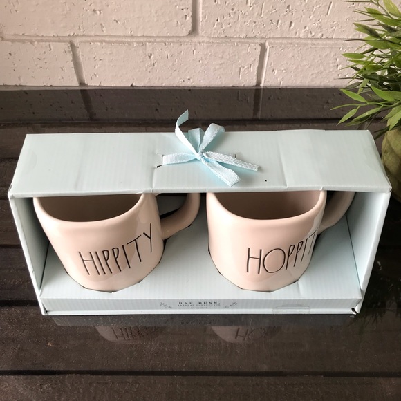 Rae Dunn Easter Hippity Hoppity Mugs Set of 2 - Picture 4 of 8